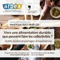 Visio-conférence “Vers une alimentation durable: que peuvent faire les collectivités ?”
