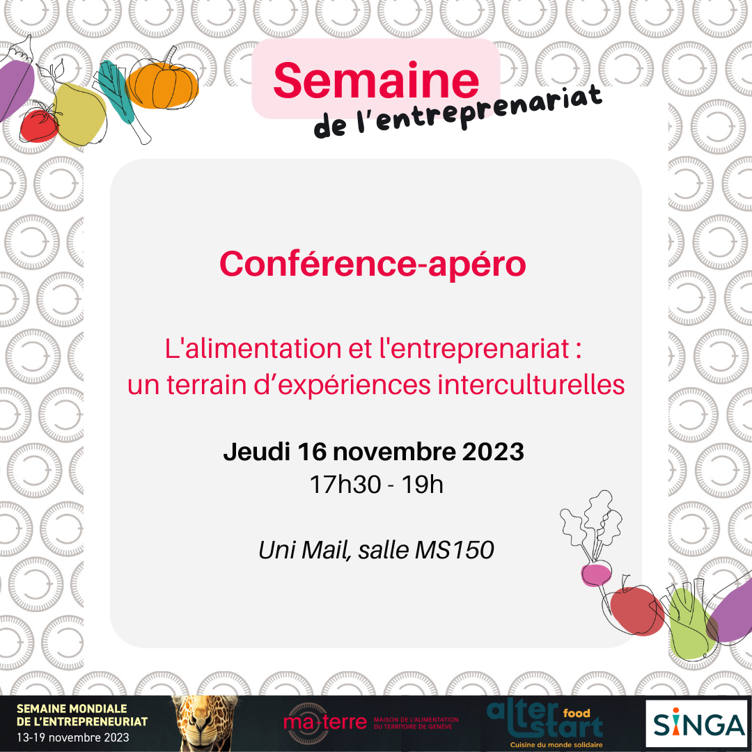 Conférence-apéro : Alimentation et Entreprenariat, un terrain d’expériences interculturelles